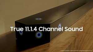 Don’t just hear, feel it happen right around you with the true 11.1.4ch sound on the Q-Series Soundbar. Designed and tuned to perfection by Samsung Audio Lab, the Q-Series Soundbar delivers a stunning theatre-like surround sound in your home. Own one now: http://spr.ly/61823Moj8. #Samsung | Samsung