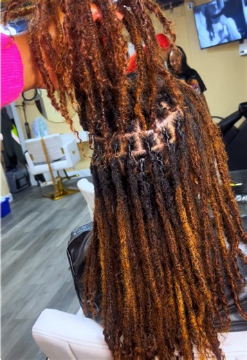 Sheesh😮‍💨 colors galore! Our 12” 0.6 goddess loc extensions are the new 🌊 wave! Link in bio order yours now! #locs #hairstylist #fyp #viral