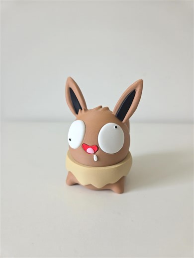 Eevee Derpy Pokemon | 3D Printed Collectible | Gamer Desk Decor Gift Display