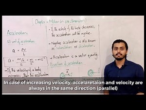 Acceleration explanation || Motion in one dimension || Urdu / Hindi