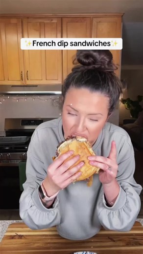 EASY crockpot French dip sandwiches😮‍💨 Perfect for a weeknight meal! Ingredients: 2-4 lb chuck roast 1 whole onion 1 packet onion soup mix 1 packet au jus 4 C beef broth Cheese of choice For my flavored mayo I used @Meat Church Holy Gospel and Honey Hog 🔗 to get @HexClad for 10% is in my bio 🔗 to my E-cookbooks is in my bio🥰 #frenchdip #frenchdipsandwich #crockpot #crockpotrecipes #slowcooker #slowcookerrecipe #easyrecipe #meatchurch #hexclad #weeknightdinner