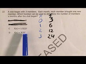 NC Math 1 Released question 22 (released 2018 - 2019)