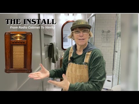 Can This Actually Work? Radio Cabinet Repurposed Into A Bathroom Vanity