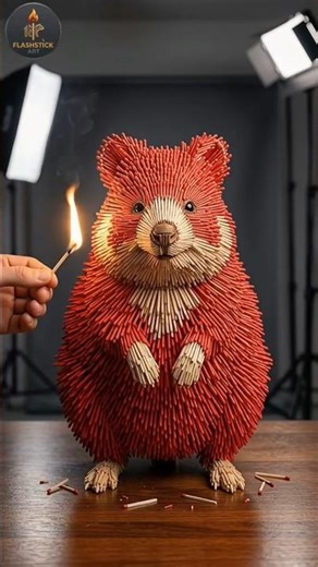 I Burn 5,000 Matches to Create This... 🐻🔥