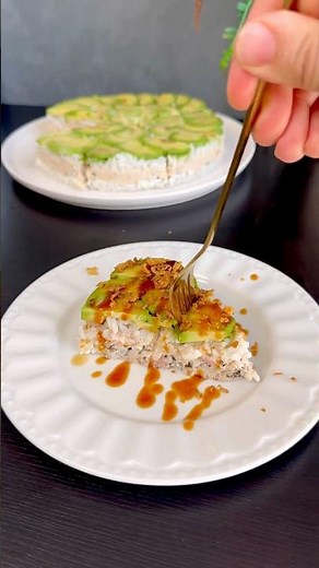SUSHI CAKE ULTRA FRAIS & FACILE #sushi #easyrecipe #shorts #foodlover