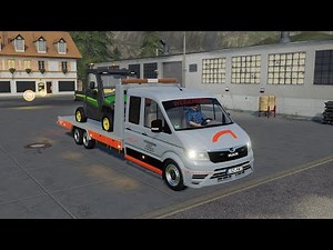MAN TGE Autotransporter - Transporting to the mechanic - Farming Simulator 2019 [FS19 LS19 Car Mod]