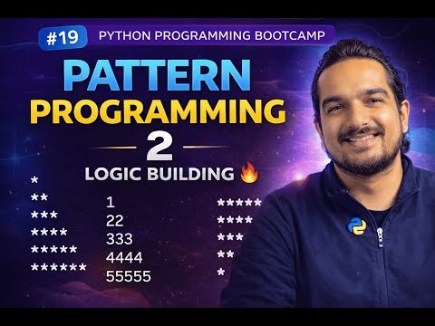 Pattern Programming Part 2 — Advanced Logic with Nested Loops | Python Programming Bootcamp #19