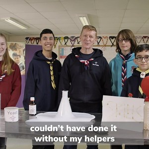 12K views · 245 reactions | Join astronaut Tim Peake as he uses yeast to fill a balloon with carbon dioxide gas in this fun, simple experiment. #BritishScienceWeek | The Scouts | Facebook
