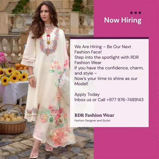 RDR Fashion Wear | We’re Hiring – Female Model Wanted! Love fashion? Confident in ethnic wear? RDR Fashion Wear is looking for a full-time or part-time female... | Instagram