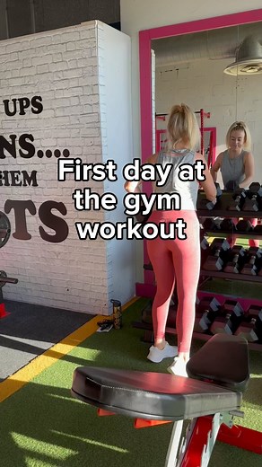2.3K views · 2.6K reactions | First day at the gym workout. Warm up:...