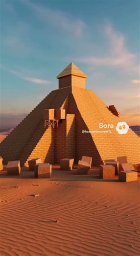 The Pyramid Builds Itself… In Reverse #historyshorts #pyramid #pyramidsofegypt