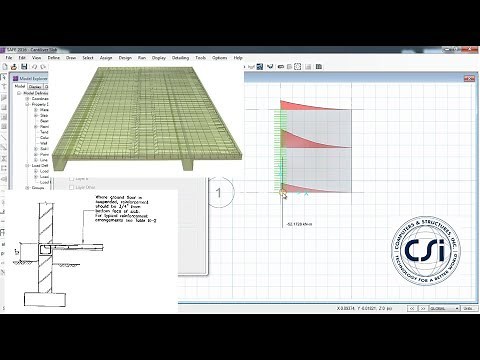 CSI SAFE - 24 Cantilever Slab design with reinforcement details