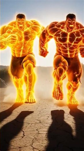 Yellow Hulk vs Brown hulk goes to run 😨☠️🥶👹 #hulk #shorts