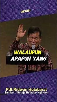 "Closing Devotion" Sermon Excerpt by Rev. Ridwan Hutabarat #christiansermonexcerpt