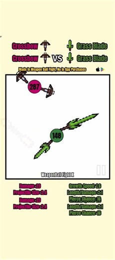 Dual Crossbow 🎯🎯 Vs 🌲🌲 Dual Grass Blade #earclacks #weaponballfight #simulator #sandbox #Vs
