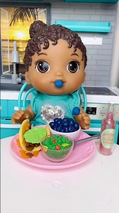 Baby Alive Doll Baking And Cooking Routine In Dollhouse #babyalivedolls #shorts