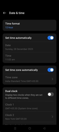 How to set dual timing settings in smart phone