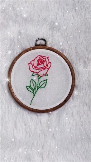 ഒരു ചെറിയ transition ആയാലോ #shots #shorts feed #embroidery #hand work #rose flower embroidery #cute