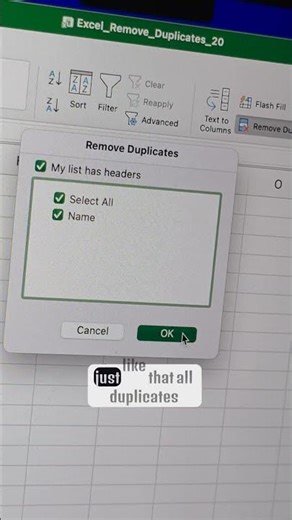 Remove Duplicates in Excel in 1 Click (Windows & Mac)