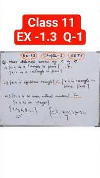 Ex 1.3 Q-1Class 11 Maths I Ncert #maths #ncert #class11 #shorts #viralvideo #sets Chapter 1‎⁨