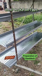 We use Steeldeck on our slab preparation. There are 3 variant of thickness in our supplier. 0.8mm, 1.0mm, 1.2mm Here we use 1.0mm These are pre-cut according to the specification given. Effective width is 0.44m #concreteformedblocks #fbreels #reelsfb #houseandlotforsaleph #Construction #building #Manila #house #steel | Concrete Formed Blocks