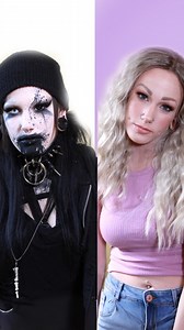 From Deathcore to girl next door - am I still intimidating to look at? 😈 #reels #transformation #goth #deathcore #cleangirlmakeup #transformed #viral #girlnextdoor | truly