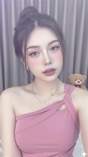 Portrait Realistis Wanita Muda dengan Kecantikan Natural