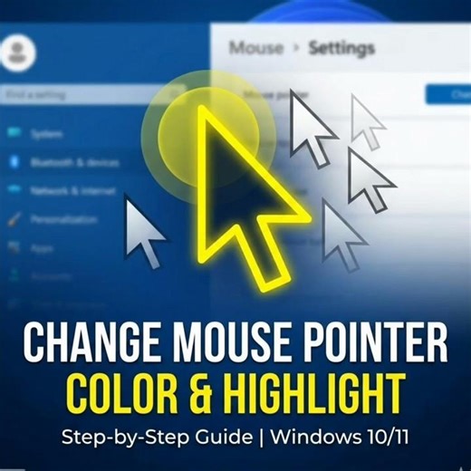 How to Change Mouse Cursor Color & Highlight | Excel hack
