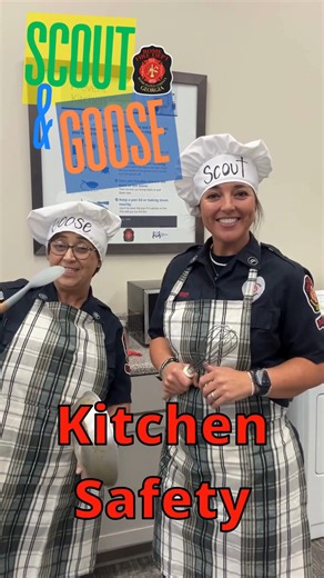 Fire and Life Safety tips with Scout and Goose. Let’s talk about all things Kitchen Safety! 👩‍🍳🍳 Have a safe and Happy Thanksgiving! 🦃 #romefloydfiredepartment #fyp #instagood #reeloftheday #tipoftheday #scoutandgoose #firedepartment #kitchensafety | Rome-Floyd Fire Department