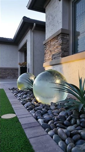 Modern Water Feature Ideas 💠 Crystal Sphere Landscape Design