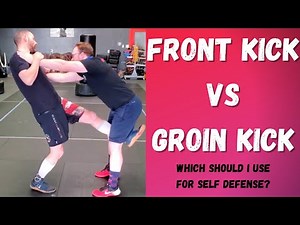 Self Defense : Front Kick vs Groin Kick - Krav Maga Basics