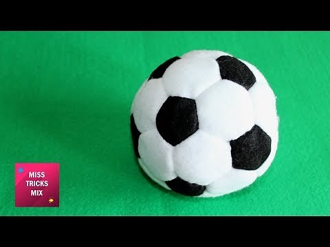 Felt Soccer Ball - DIY : How to make felt soccer ball / Felt Crafts.