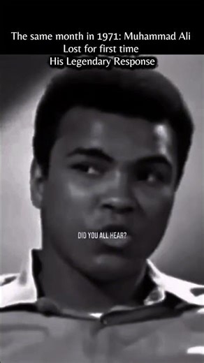 Epic Answer | 1971 – ALI’S FIRST DEFEAT #shorts #muhammadali #fightermindset #imbadshahkhan
