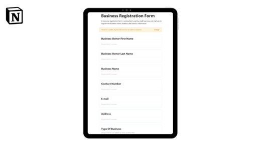 Business Registration Form