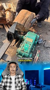 Automatic Wood Splitter - Efficient & Powerful. This video demonstrates a mechanical wood splitter designed to speed up the process of processing firewood. This machine uses a powerful rotation mechanism to split large logs in seconds. Key Features in the Video: * Rotary Mechanism: Unlike slow hydraulic splitters, this tool uses a continuously rotating steel blade, providing fast and repetitive splitting power. * High Efficiency: The operator is seen splitting a large log into small pieces in ju