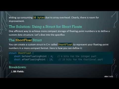 Efficiently Store Floating Point Numbers in Less Space