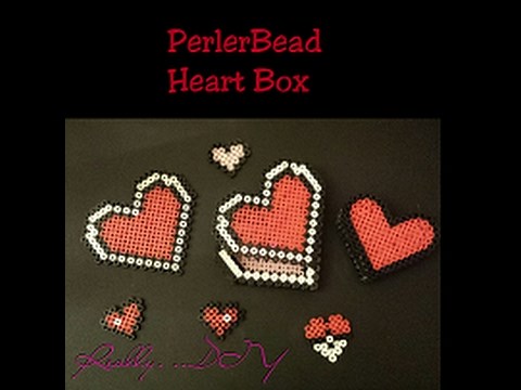 Perler Bead / Hama Bead 3D Heart Gift Box