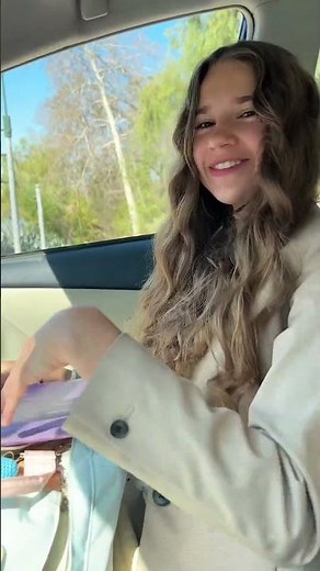 Karolina Protsenko (14 yrs) - Talks about her new outfit while driven to school (Apr 28, 2023)