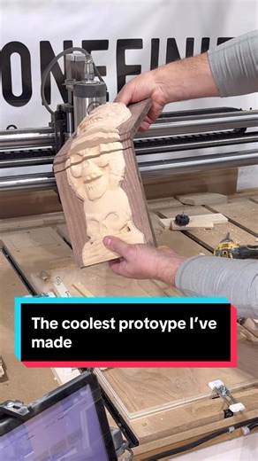 This came out amazing - I used @Carveco new image to 3d relief ai tool and my @Onefinity CNC to cut it out and I could not be happier! #workshop #woodworking #cnc #skulls #woodshop