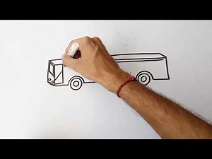 How to draw Bus / Bus ka Chitra kaise banaye