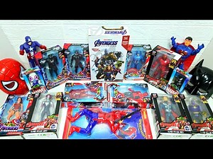 Superhero toys spider-Man, ironman Thanos captain America, Superman Batman mask, Thor unboxing video
