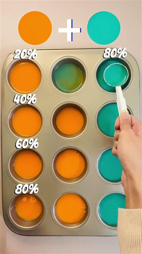 Orange + Turquoise = The Perfect Olive?! 😱✨ | Satisfying Color Mixing #Shorts #asmrshorts