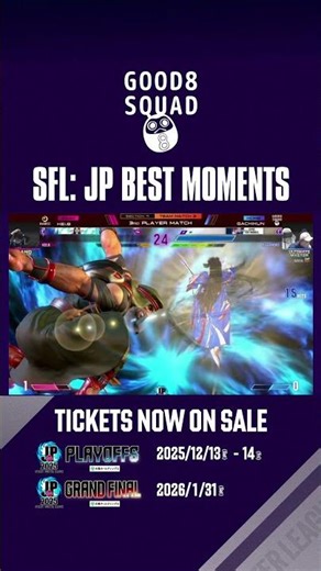 Best Good 8 Squad Moments from SFL: Pro-JP 2025 #SFL #shorts #streetfighter