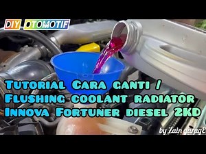 Tutorial on how to replace the flushing coolant radiator of the Innova Fortuner diesel 2KD #innov...