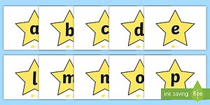 A-Z Alphabet on Stars