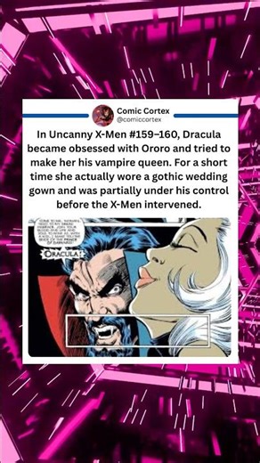 Dracula became obsessed with Ororo and tried to make her his vampire queen. #mcu #marvel