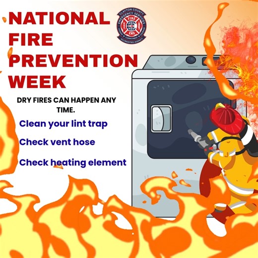 🔥 Fire Prevention Tip: Clean Your Dryer Lint Trap! 🔥 Did you know that lint buildup in your dryer is highly flammable and one of the leading causes of home fires? When lint collects near the pilot flame or heating element, it can ignite—turning a routine laundry day into a dangerous emergency. 🚨 How to Prevent a Dryer Fire: Clean the lint trap after every load. Pull out the screen, remove the lint, and wipe it down if needed. Check the vent hose monthly. Make sure it’s not kinked or clogged w