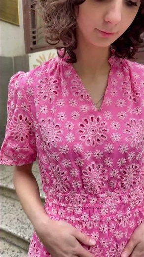 Hot Pink Eyelet Embroidery Mini Dress | Summer Statement Outfit