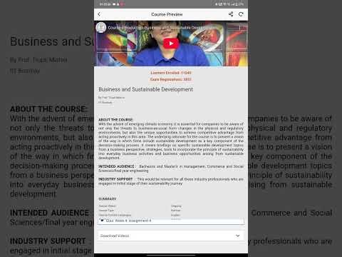 NPTEL Business and Sustainable Development Week-3 and Week-4 Assignment Answers