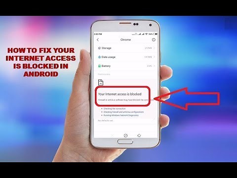 How to Fix Your Internet Access Is Blocked In Android